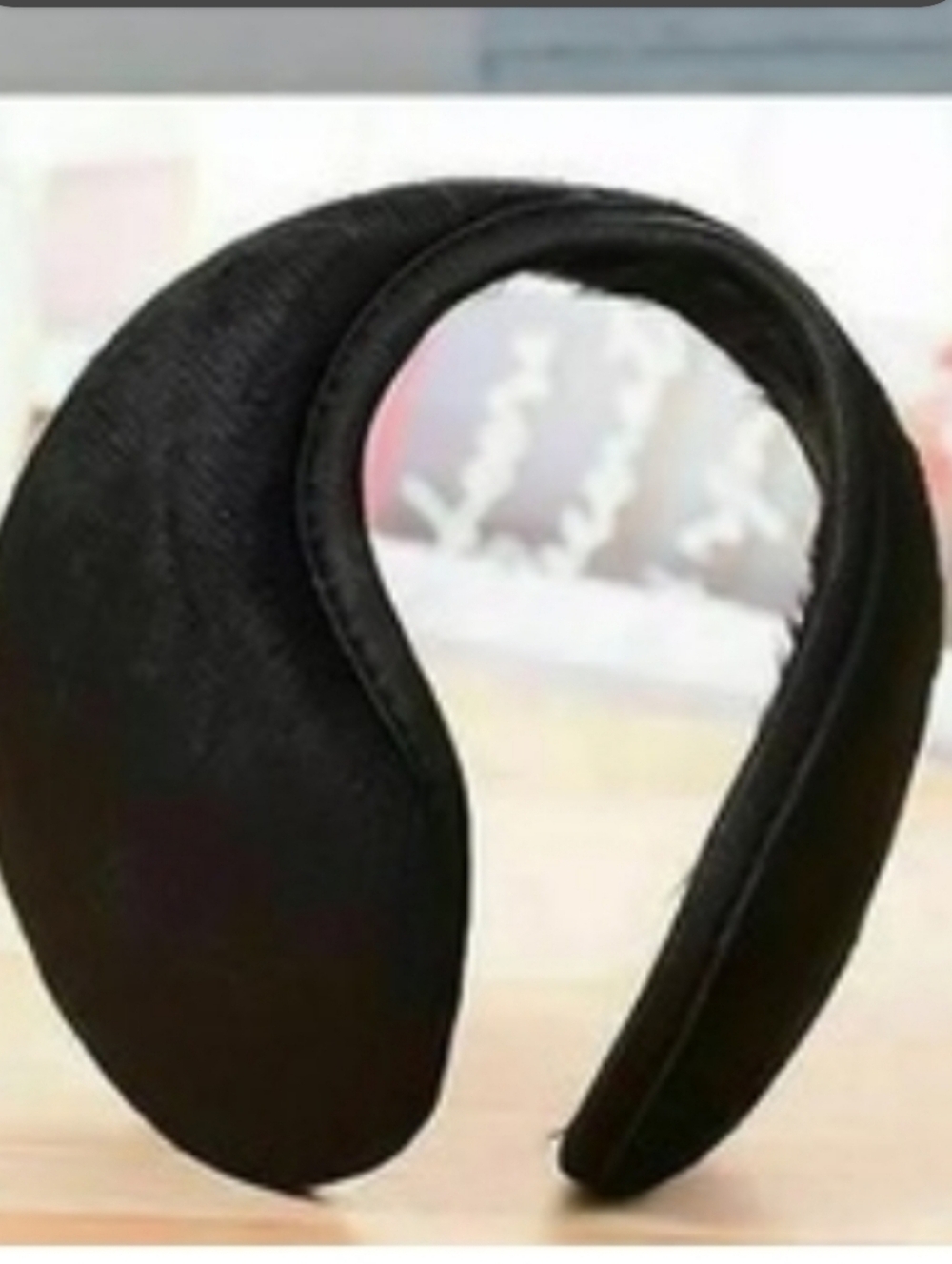 Juncture Black Foldable Ear Warmer Headband Nwt